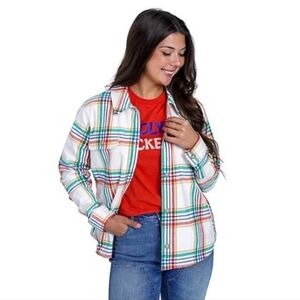NWT Molly Yeh Girl Meets Farm Plaid Heavy Flannel Shacket Jacket Size XL